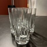 Série de 4 verres à orangeade estampillés cristal saint louis