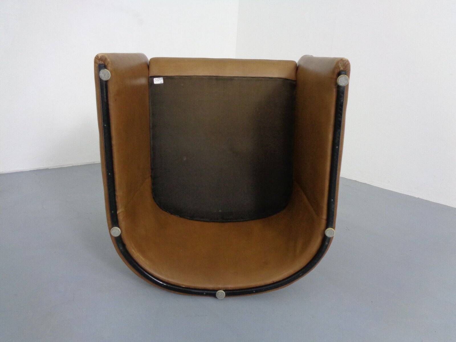 Set of Mid-Century German Leather Cocktail Chairs by Walter Knoll, 1960s