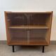 Vintage oak display cabinet from the 1960s.