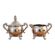 Antique Silver Plated Sugar Bowl & Creamer Set: Old Milk and Sugar Tablewar