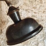 Pair of vintage black enameled metal wall sconces adjustable