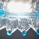 Set of 3 Murano blue glass pendant lights