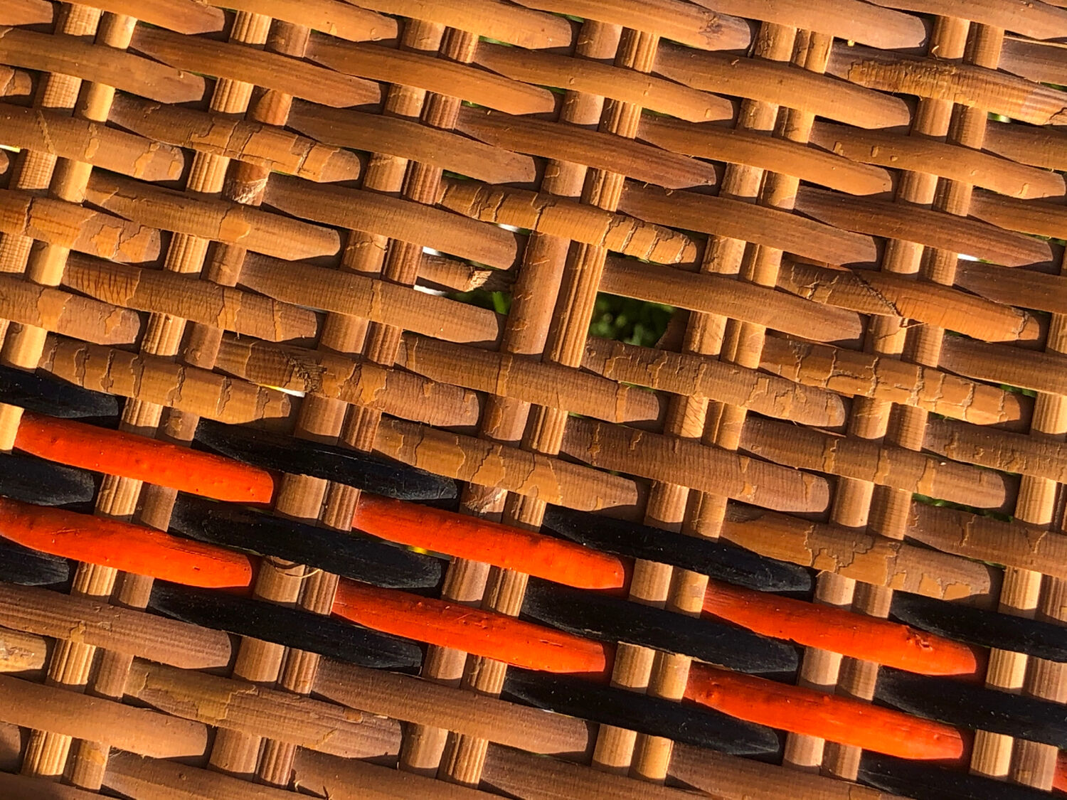 Rattan and wicker deck chair