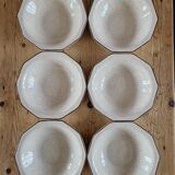 6 assiettes creuses Chartwell Churchill beige vintage