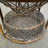 Emmanuelle peacock armchair in rattan and wicker