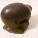 Ancient inuit seal sculpture in stone