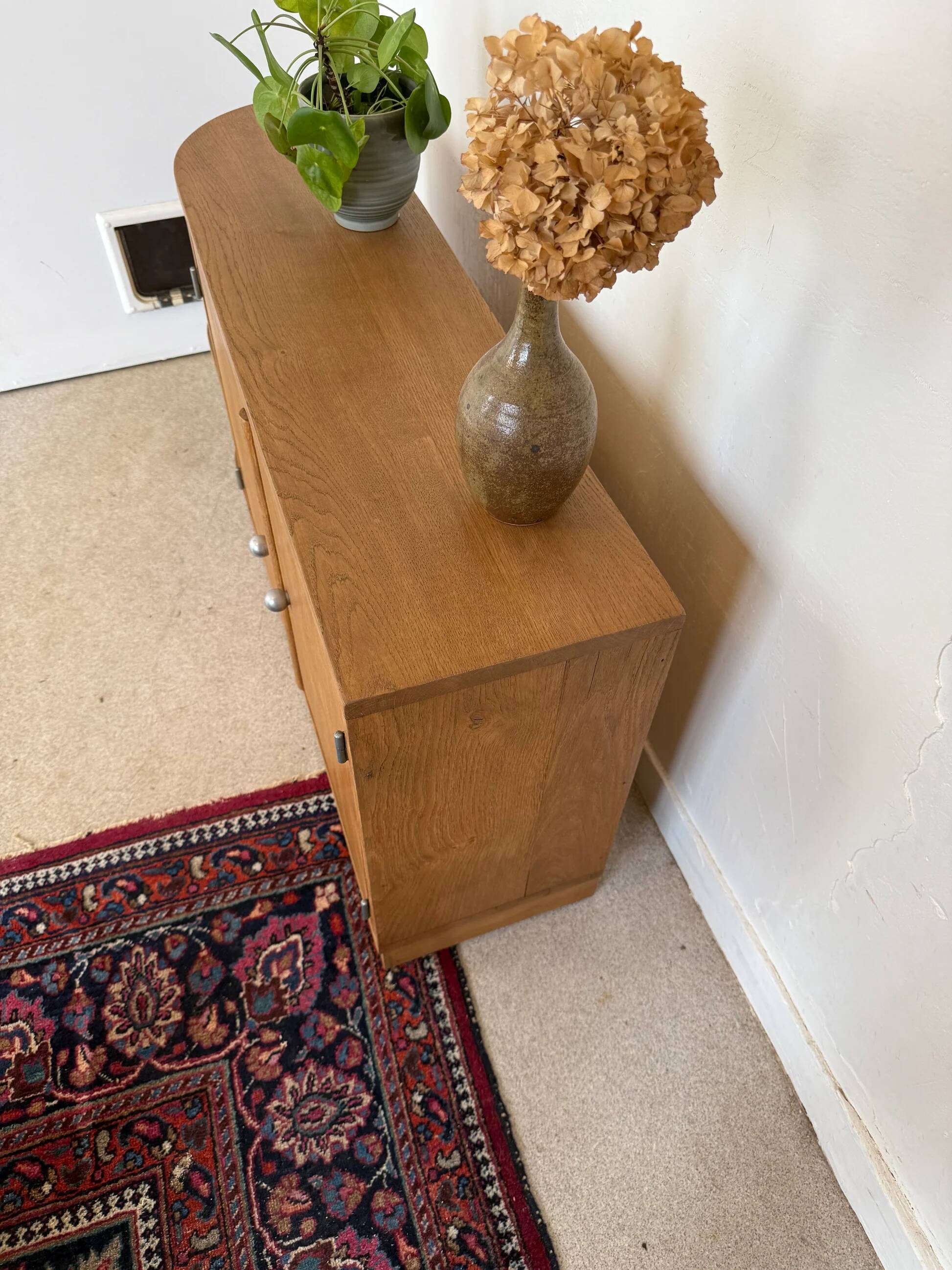 Meuble bas enfilade vintage art déco bois massif
