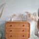 Commode en rotin vintage années 60