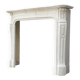 Louis XV style Carrara marble fireplace circa 1900