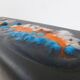 Denise Orlando: Black ceramic vase & 1950 vintage melted glass