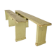 Paire de bancs en bois