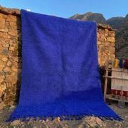 Blue Berber rug in wool 200cm x 300cm