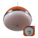 Grande suspension italienne (diamètre 50 cm) orange et blanche Space Age années 1960