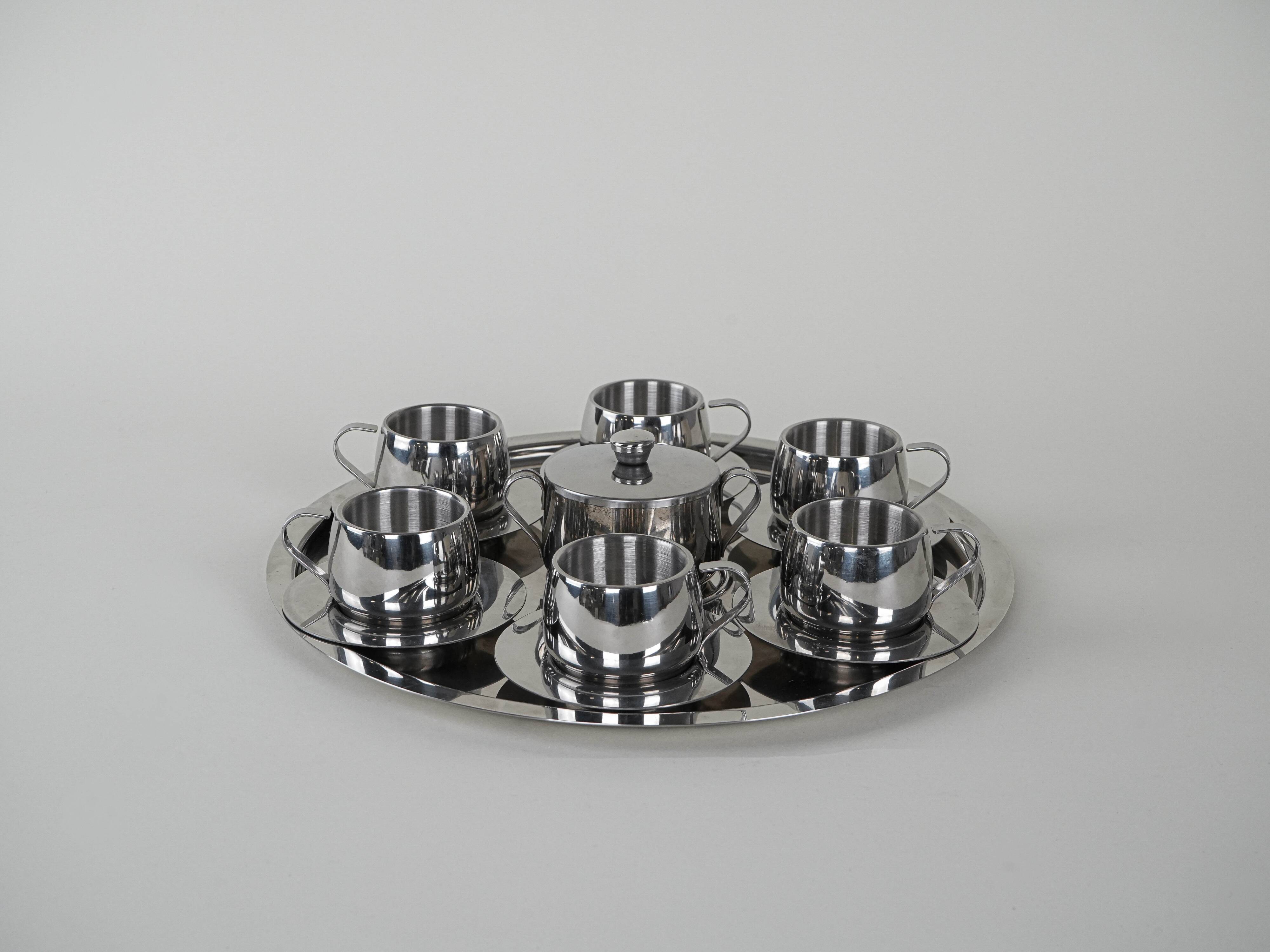 Coffee set, Italian design, 1980s, manufactured in Italy