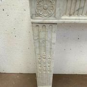 Louis XVI fireplace in 19th century white Carrara marble
