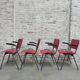 Set de 4 chaises de table vintage avec accoudoirs