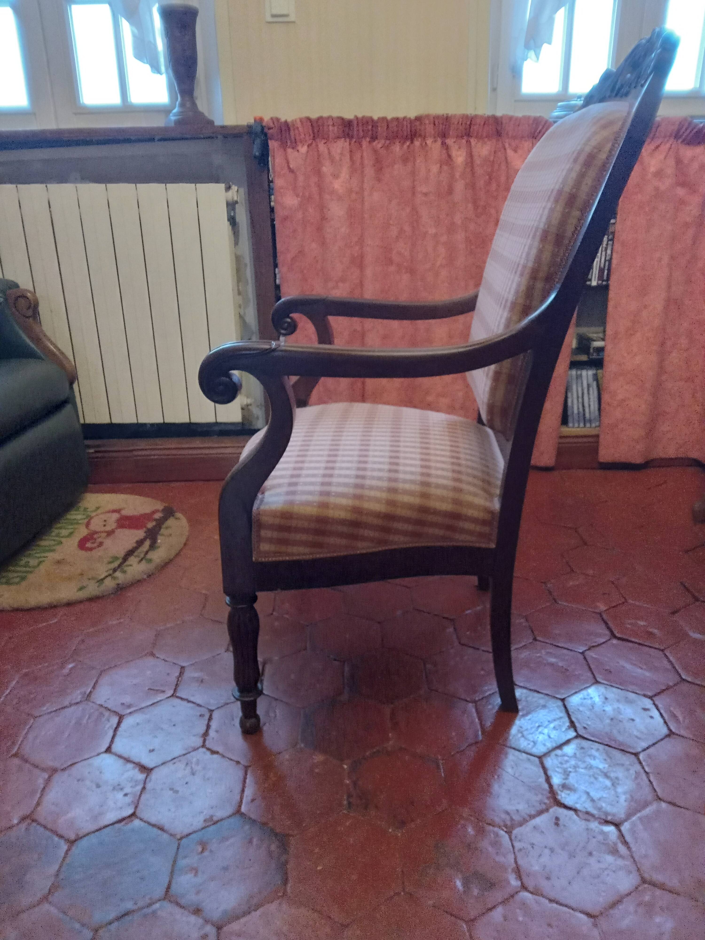 Antique louis philippe style armchair