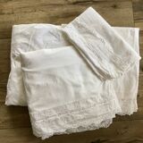 Antique embroidered bedding set