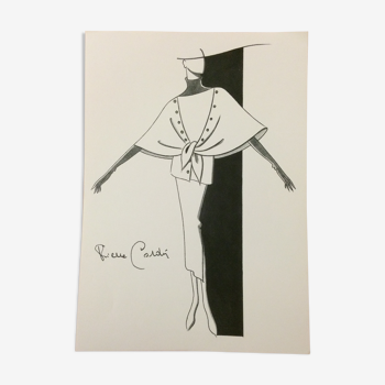 Illustration de mode de presse par Pierre Cardin