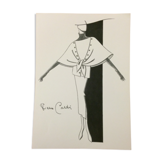 Press by Pierre Cardin fashion illustration
