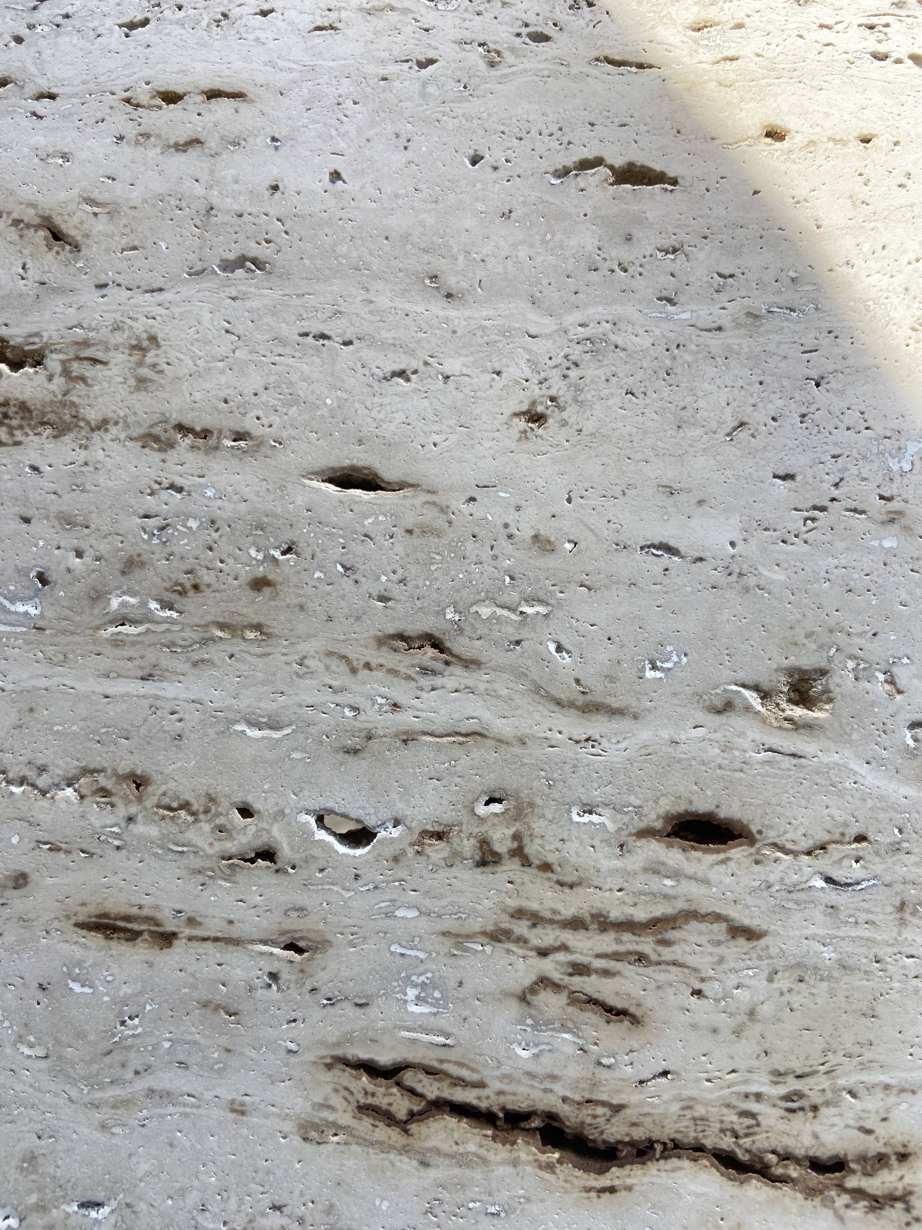 1970 rectangular travertine coffee table
