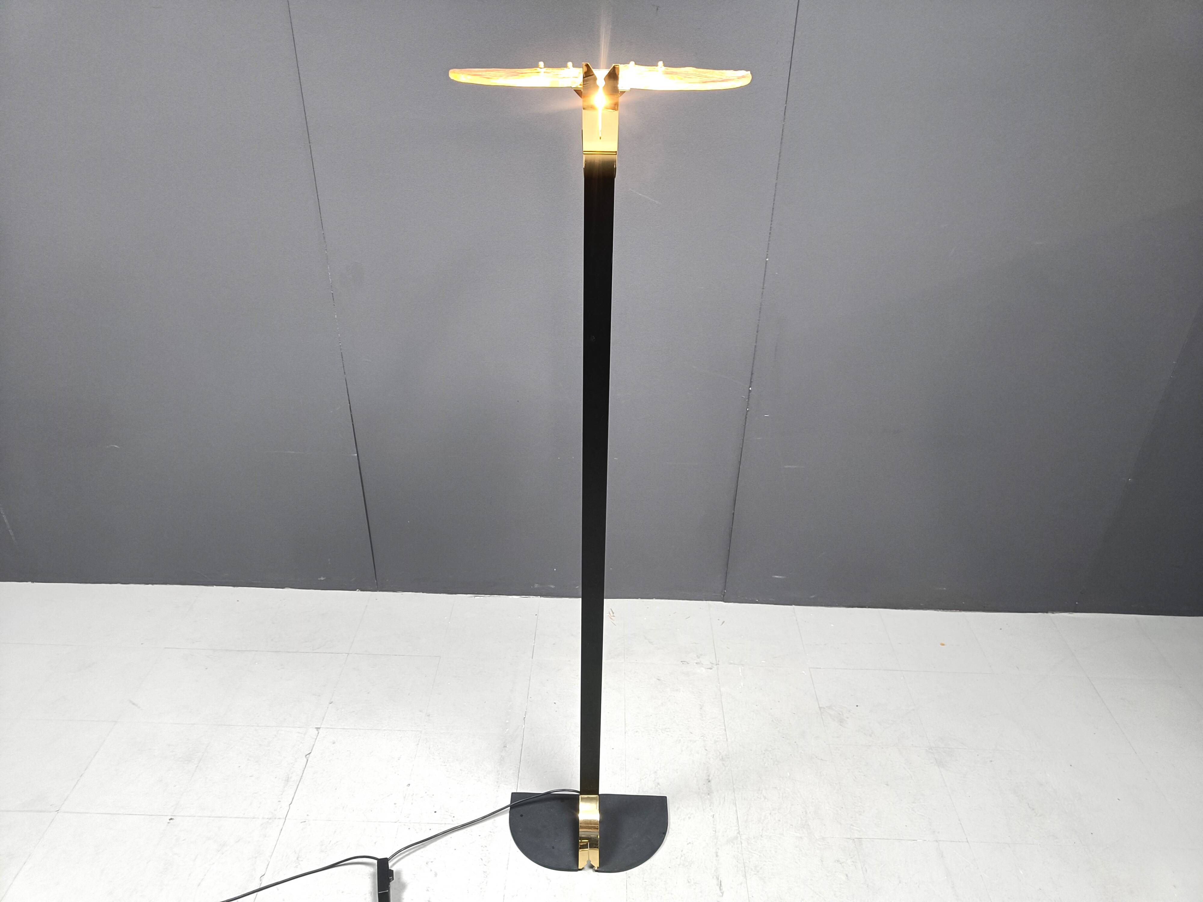 Vintage murano glass floor lamp, 1980s
