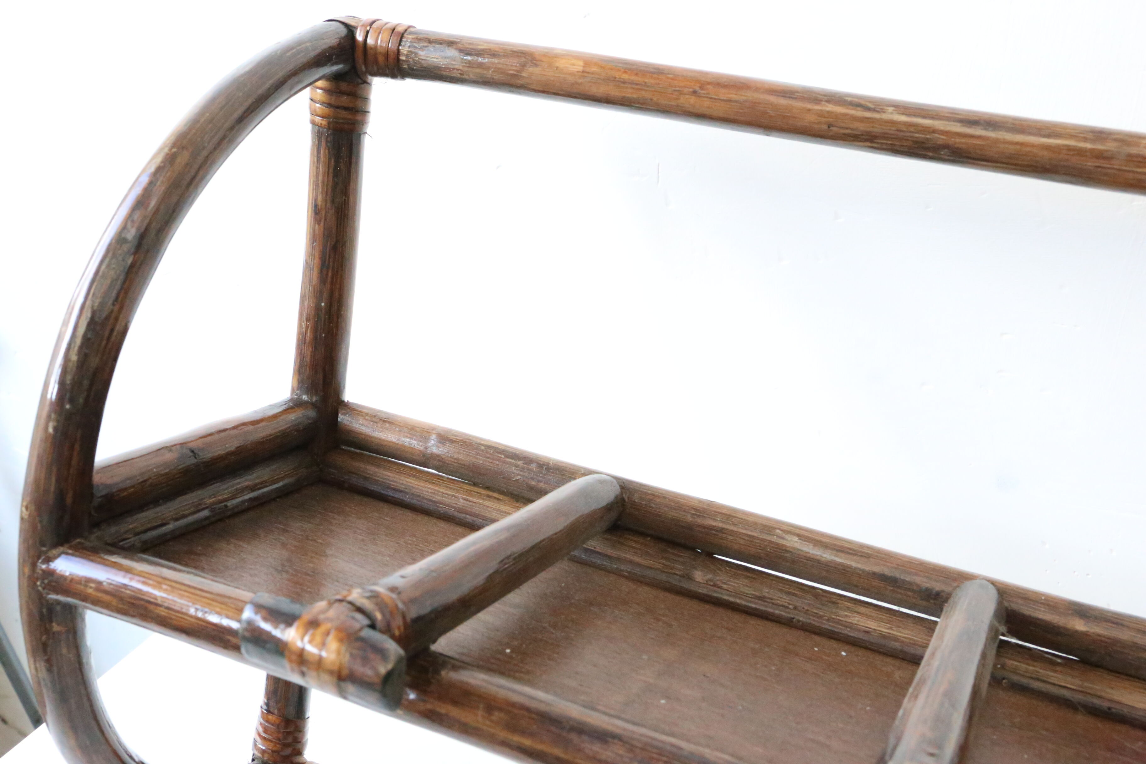 Rattan wall coat holder