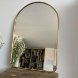 Gold arche brass mirror - 70x50cm