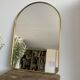 Gold arche brass mirror - 70x50cm