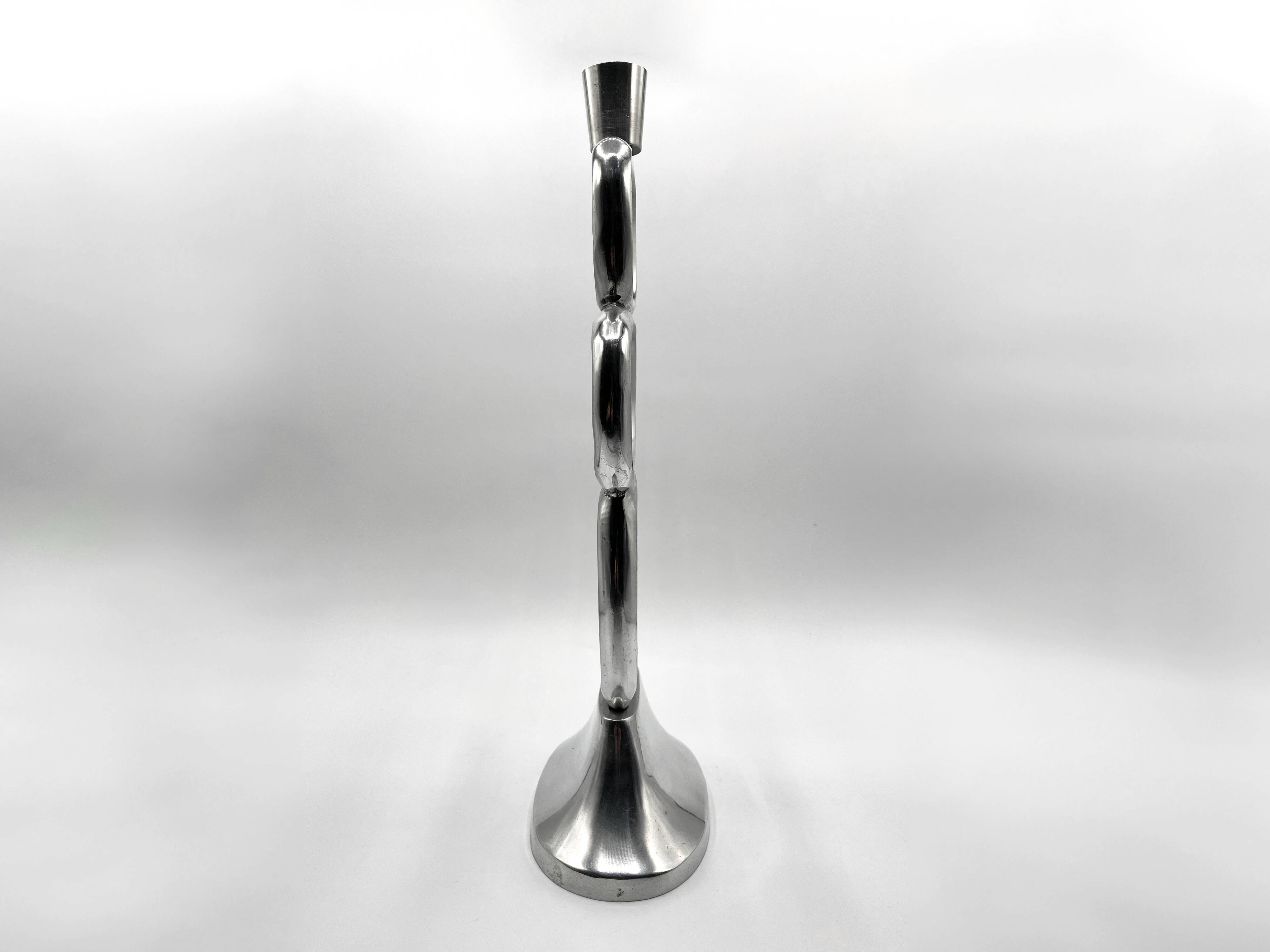 Modernist cast aluminum candle holder • 1980