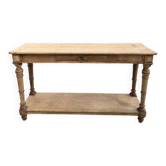 Console in oak, late 19th century.