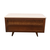 Wooden chest and rattan