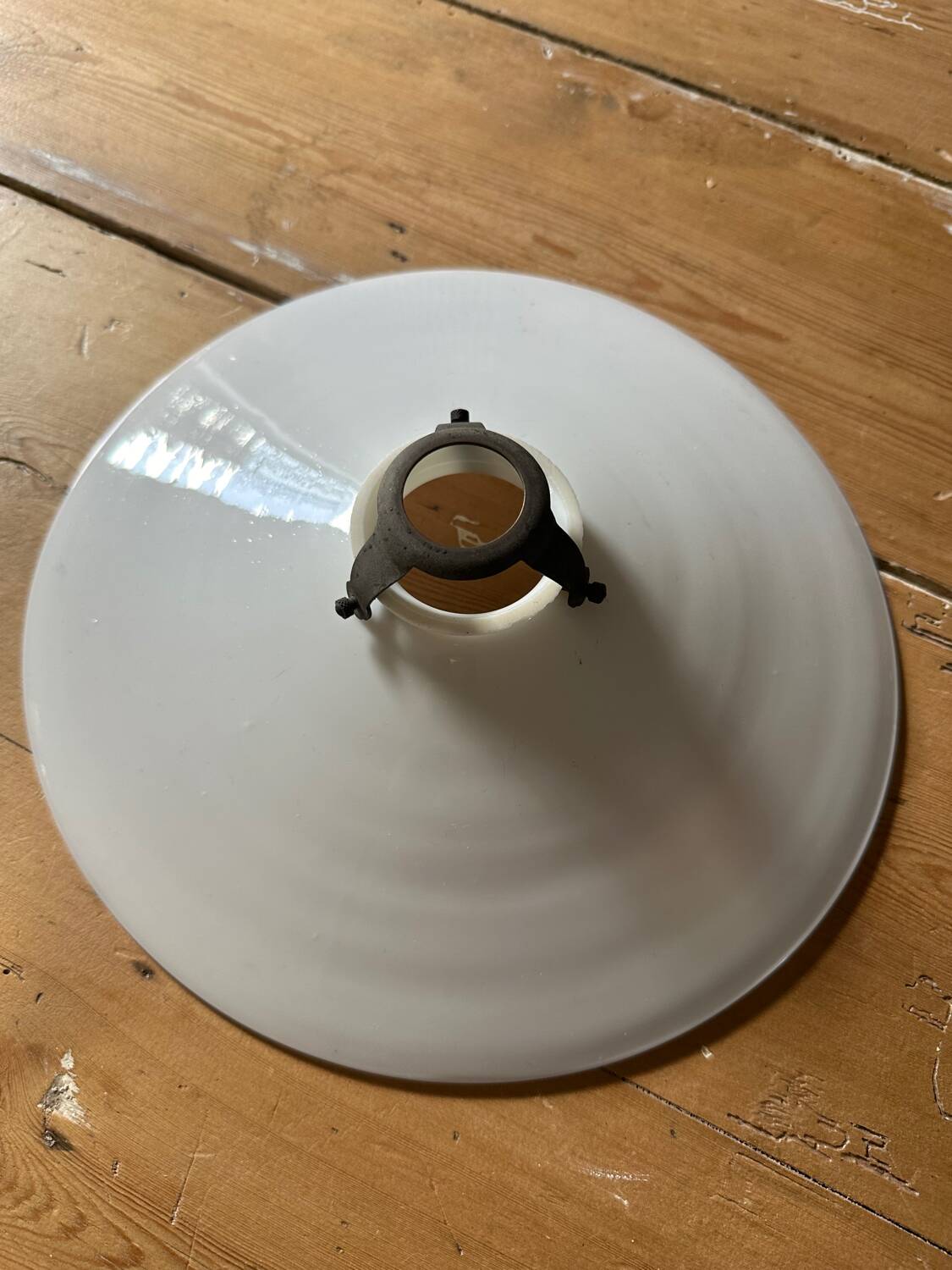 White opaline pendant light