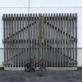 Paire de portes en bois