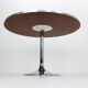 Börje johanson round white & chrome "tulip" dinning table, 1968 sweden