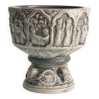 Gothic Ceramic Bowl or Jardiniere by Michael Andersen & Son, 1960s