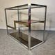 Showcase shelf 70s metal & smoked glass