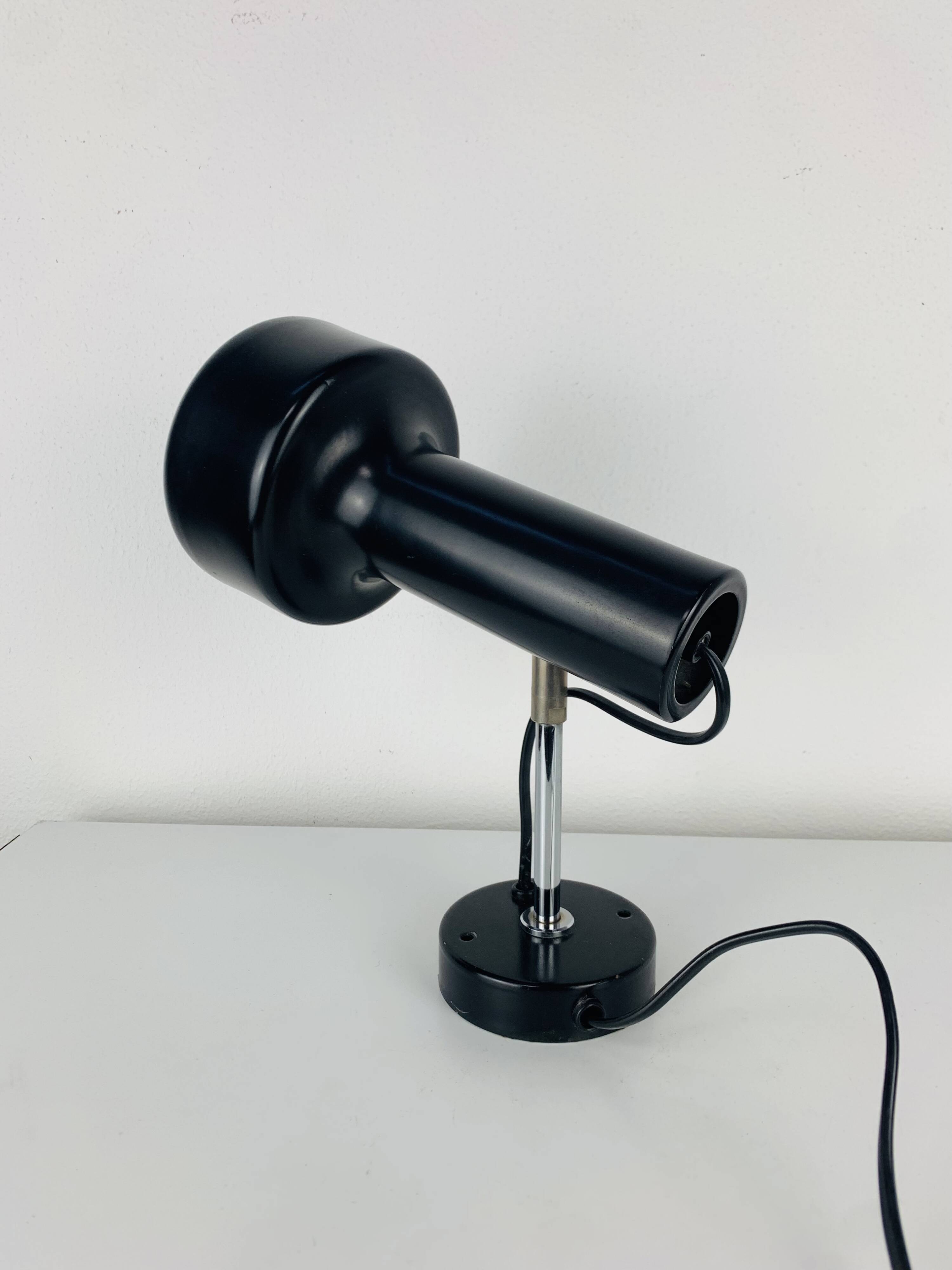 Black spot wall light from the 1960s, vintage.
