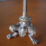 pair of numbered bronze candle holder