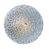 Plafonnier rond en verre ciselé
