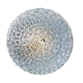 Plafonnier rond en verre ciselé
