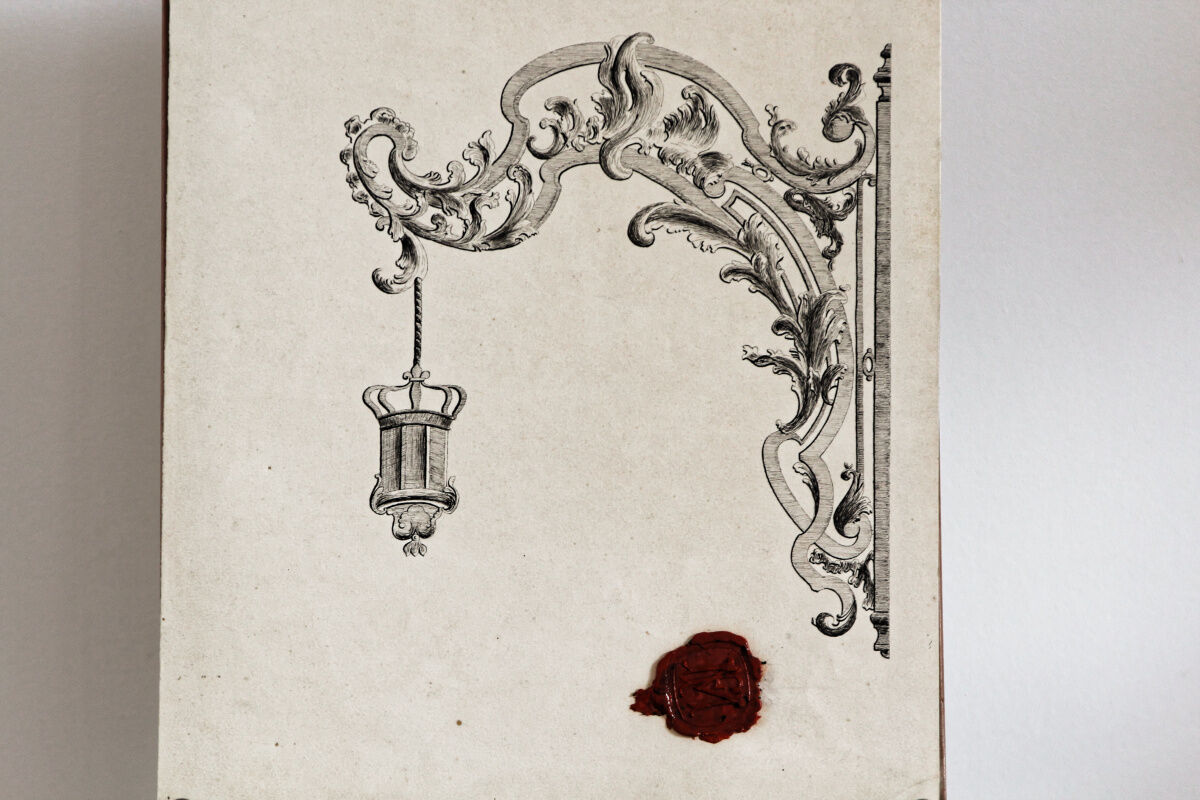 Sealed drawing, in Indian ink