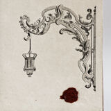 Sealed drawing, in Indian ink