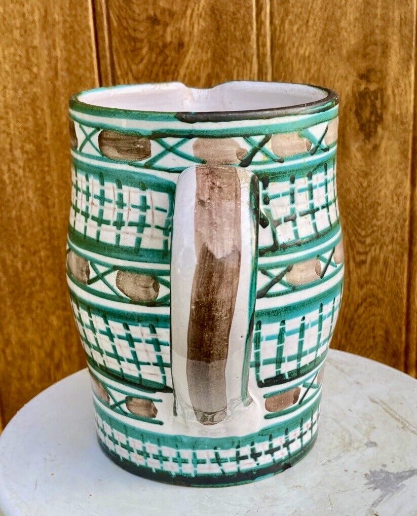 Ceramic pitcher Vallauris Signed RP Robert Picault H +-16 cm