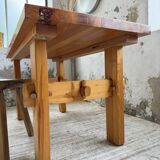 Farmhouse table, mountain furniture from the 50s