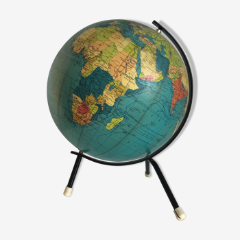 Globe terrestre tripode Taride vintage 1967 - 27 cm