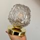 Vintage globe wall / ceiling light in molded glass