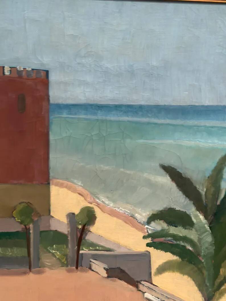 Original Swedish Oil on Canvas – “Motif from Italy” by K. Berthel – Signed – Dated 1949 – Vintage & Framed – 73 × 61 cm (28.7" × 24")