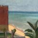 Original Swedish Oil on Canvas – “Motif from Italy” by K. Berthel – Signed – Dated 1949 – Vintage & Framed – 73 × 61 cm (28.7" × 24")