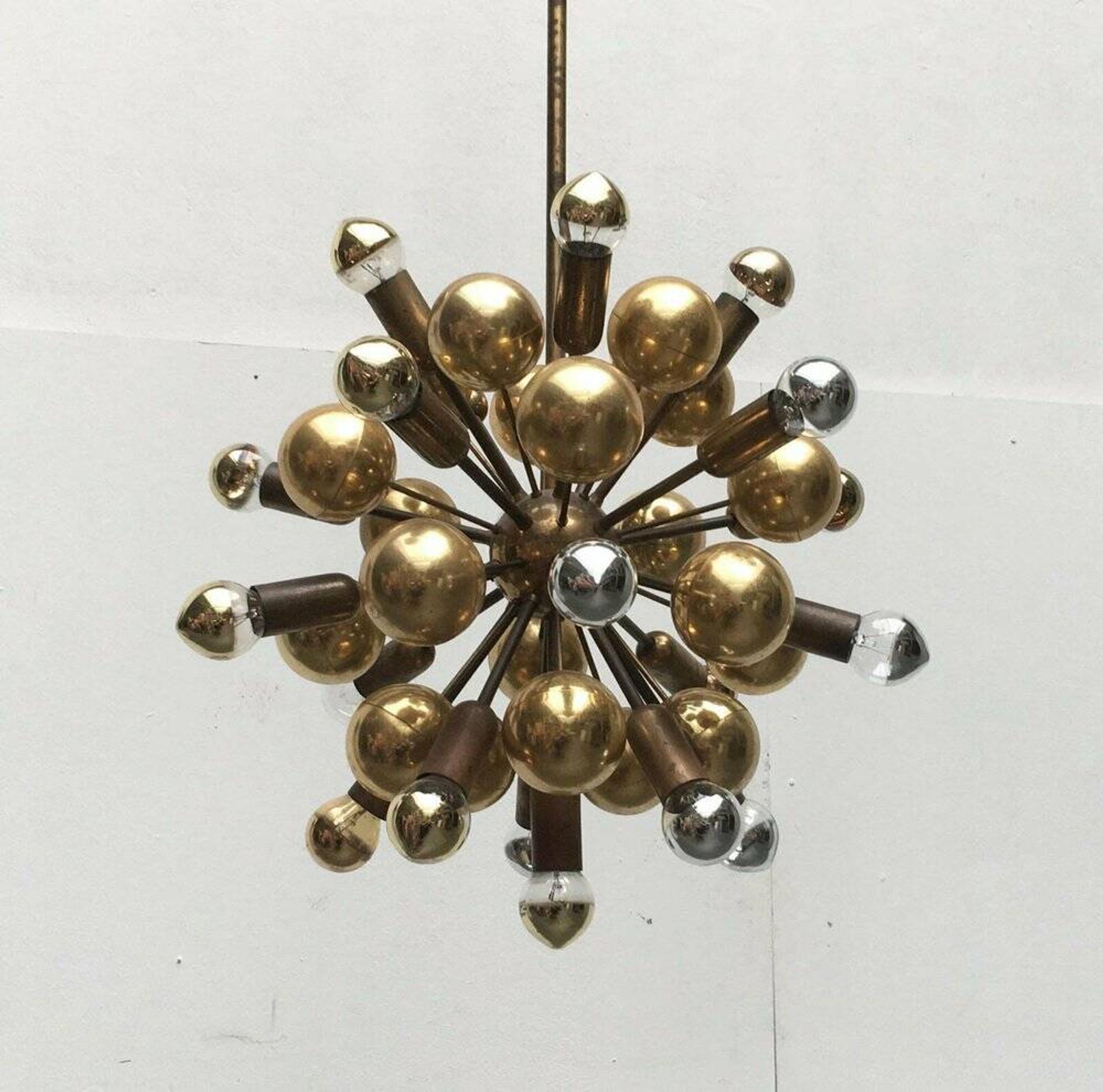 Atomic Brass Ceiling Suspension by Dorothee Becker for Cosack, 1970s.